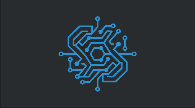 Blue Circuit Board Design Pattern.