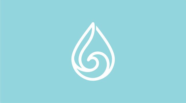 Water Drop Logo Icon.