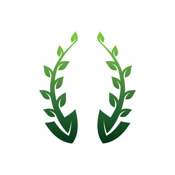 Gardening service symbol logo design template illustration vector