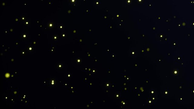 Blur particles circle rotate on color background. Glittering Particles With Bokeh.