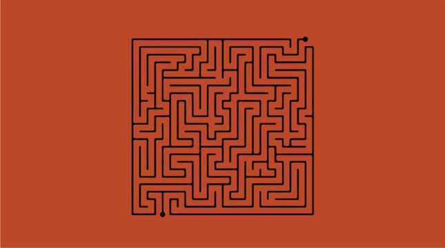 Intricate Square Maze Design.