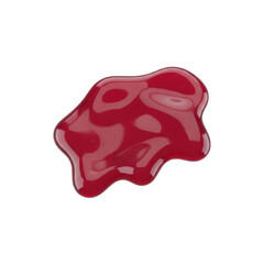 Shiny Red Liquid Droplet with Reflections
