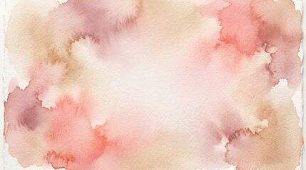 Fototapeta premium delicate watercolor background with pink and beige abstract paint washes subtle texture and soft gradients for elegant design