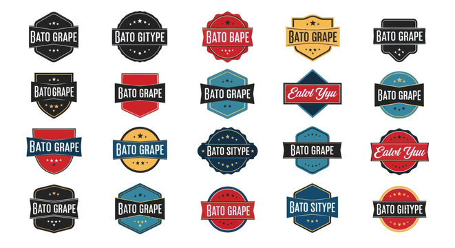 Retro Badge Collection - Vintage Labels and Emblems