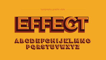 A graphic designer showcasing a modern typography style with 3D effect letters and alphabet © Md