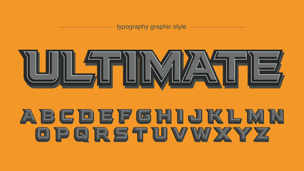 A typography graphic style showcasing the ultimate font with alphabet letters © Md