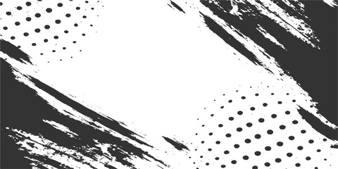 Abstract a dynamic design, featuring bold brushstrokes and dot pattern, offers a captivating visual texture and versatile background. Evoking the spirit of creativity. © DreamLoom