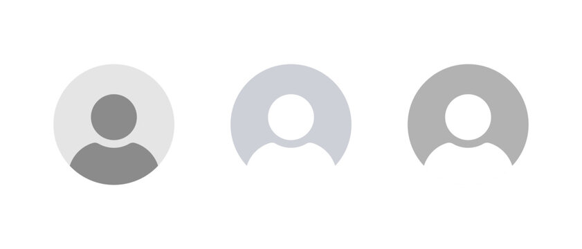 Default avatar account icon. Social media user profile symbol