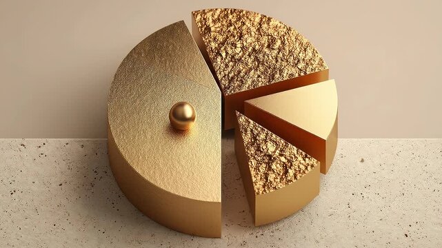 Segmented portfolio dial illustrating diversified asset allocation and dynamic capital balance.
