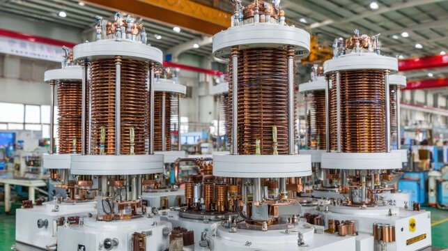 Industrial Copper Coil Winding Machines in Operation