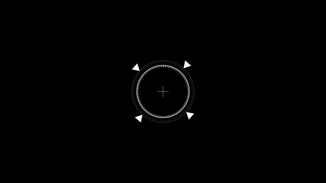 Futuristic hud digital radar hud target tracking hud military hud interface alpha 4k animation localization mark scanning system circle target