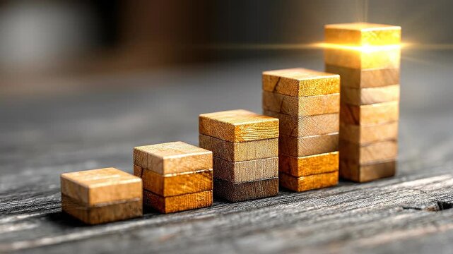 Golden Ratio Growth Timeline Visualization Representing Sustainable Capital Accumulation and Compounding Financial Progress.