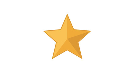 Fototapeta premium Golden Star Award Icon on White Background - Top Quality Symbol