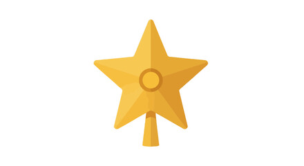 Obraz premium Golden Star Christmas Tree Topper, Festive Holiday Decoration