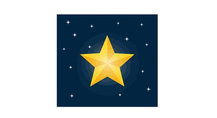 Golden Star Shining Brightly in a Starry Night Sky © Anisah