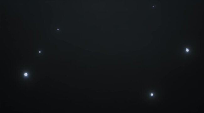 Vast dark void with tiny, intensely luminous white dots floating, evoking deep cosmic feel