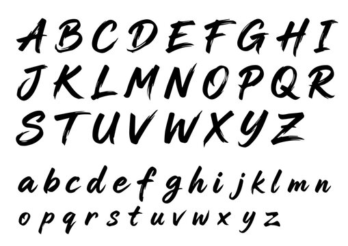アルファベット：大文字・小文字セット（筆文字・手書き・書き文字）