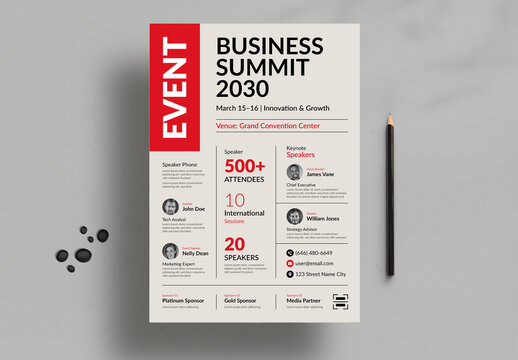 Modern Business Summit Event Poster