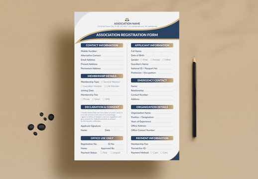 Professional Association Registration Form