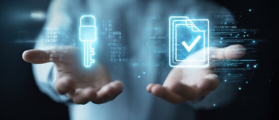 The Key and Verified Document Holograms Representing Secure Digital Access and Authentication