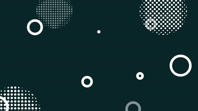 Motion graphics overlay halftone dots and circles