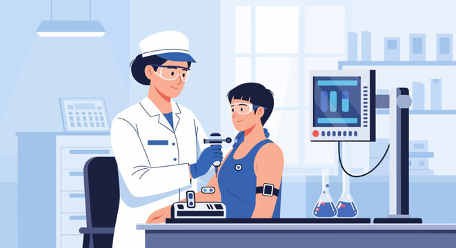 Doctor and patient consultation.