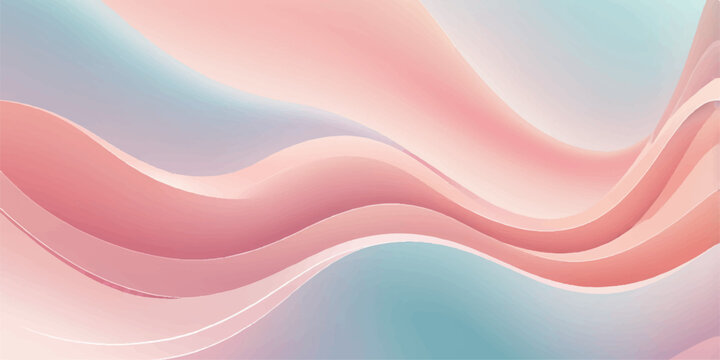 Abstract vector background featuring colorful blue waves and smooth wavy lines in a motion flow pattern for a creative art wallpaper design