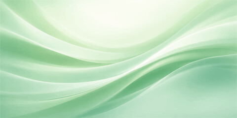 Naklejka premium An abstract digital wallpaper featuring smooth flowing green and blue waves with light lines and wavy textures in a motion of energy and color
