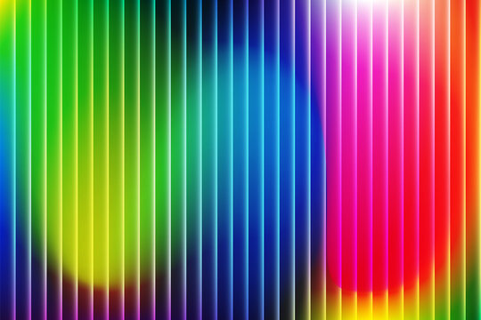 Abstract vibrant neon rainbow gradient background with glowing vertical light lines, colorful spectrum glow pattern, futuristic digital wallpaper design