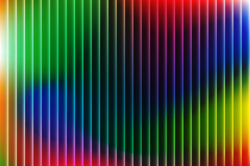 Fototapeta premium Abstract vibrant neon rainbow gradient background with glowing vertical light lines, colorful spectrum wave blend pattern, futuristic digital wallpaper