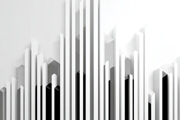 Obraz premium Abstract monochrome geometric bars create a dynamic visual rhythm
