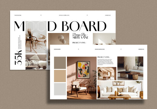 Creative Mood Board Template Layout