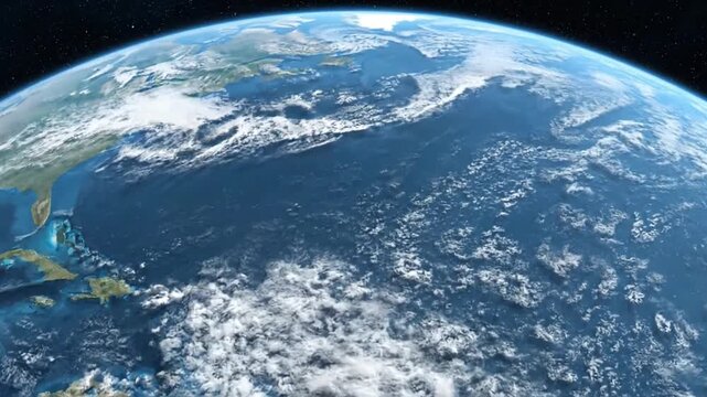 Earth from space blue planet.