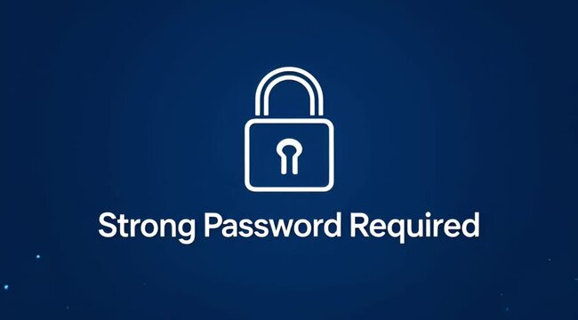 Padlock icon emphasizing the importance of a strong password for robust digital security.