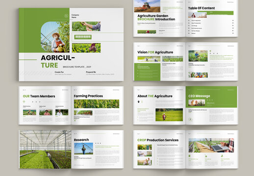 Agriculture Brochure Template Landscape
