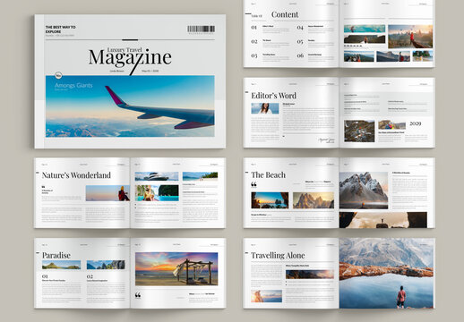 Art Exhibition Magazine Landscape Template Design