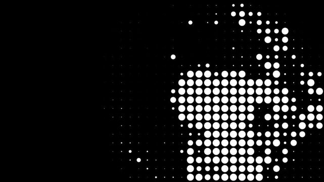 Halftone blots of dots on the alpha channel.