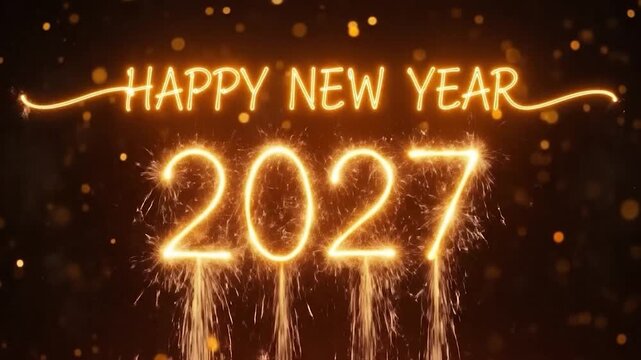 Happy New Year 2027 Celebration.