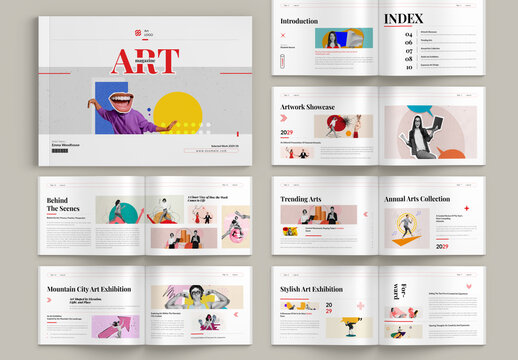 Art Exhibition Magazine Landscape Layout