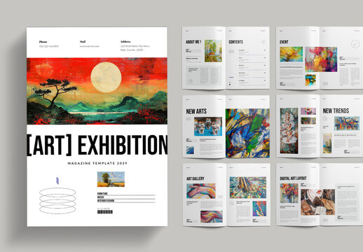 Art Exhibition Magazine Template Design