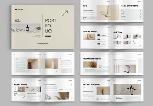 Minimal Portfolio Landscape Template Design Layout