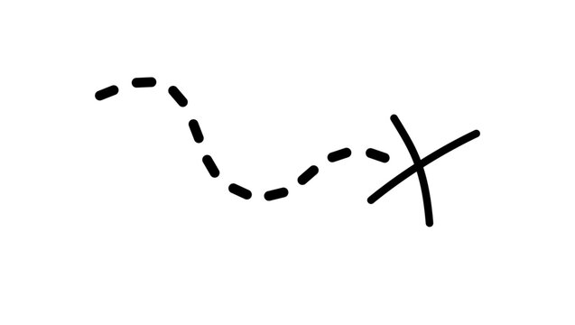 symbol of wrong direction, black isolated silhouette