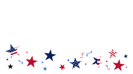 Fototapeta premium Wide Horizontal Bottom Boarder for 250th USA Anniversary. 