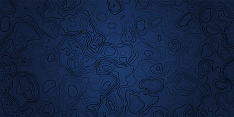 Dark blue abstract topographic contour pattern, smooth layered map lines, minimal monochrome design, modern background. Abstrack Design. © Abd