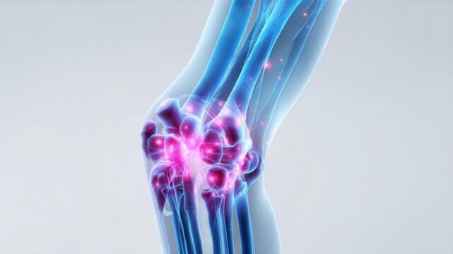 Inflammation Visualization: A vivid depiction of inflamed bone structures, radiating a striking visual narrative of medical and scientific exploration.