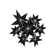 Obraz premium Cluster of Overlapping Sharp Black Stars