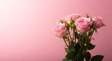 Fototapeta premium Beautiful pink roses bouquet for lovely mother's day celebration and gift ideas