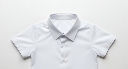 White short sleeve collared polo shirt.