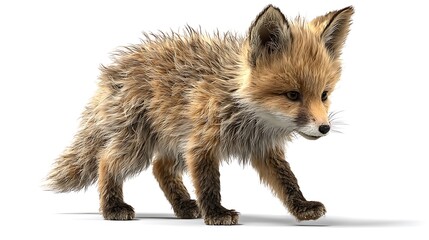 Obraz premium fox vulpes on white background