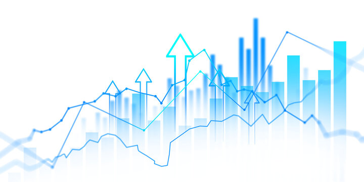 Transparent PNG Stock Market Investment Trading Graph with Financial Analytics Line Chart and Business Growth Data